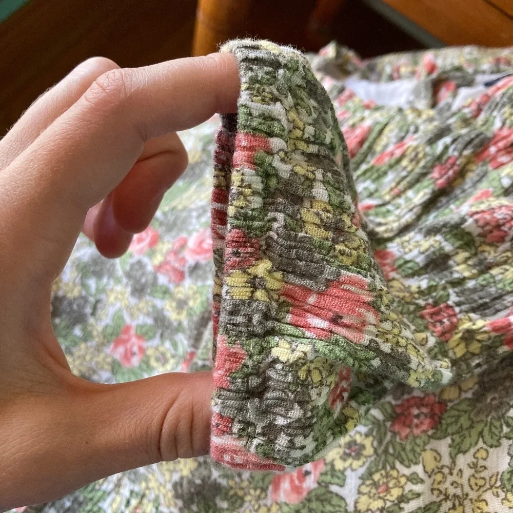 Girls size 10 Polo Ralph Lauren green floral tiered flowy long sleeved dress